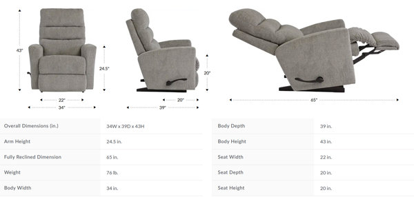 La-Z-Boy Lennon Leather Match Rocking Recliner & Reviews